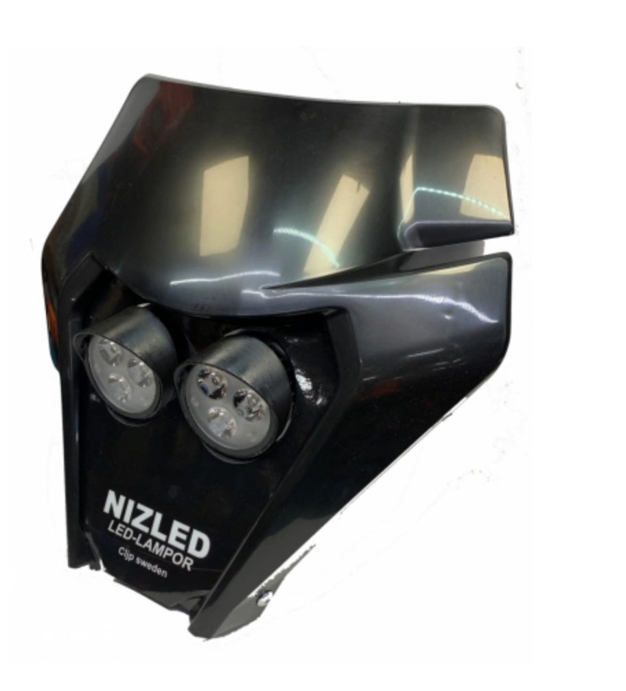 NYHET!!! Från NIZLED KTM 2020-2023, svart, kallvit 2xE30F (60W)